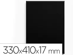 Toile noire sur chassis liderpapel 6f agrafee au dos 100% coton 33x41 cm 320g/m2 certifie fsc