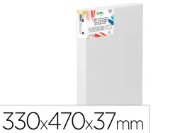 Toile sur chassis 3d liderpapel 6f extra large agrafee au dos 100% coton 33x41 cm 380g/m2 certifie