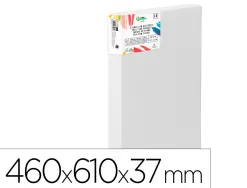 Toile sur chassis 3d liderpapel 12p extra large agrafee au dos 100% coton 46x61 cm 380g/m2 certifie