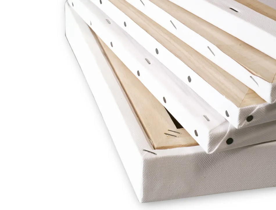 Toile sur chassis liderpapel 6f agraffe au dos 100% coton 1,8x3,8 cm bords en bois 41x33 cm