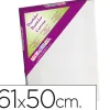 Toile sur chassis liderpapel 12f agraffe au dos 100% coton 1,8x3,8 cm bords en bois 61x50 cm