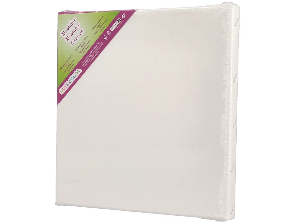 Toile sur chassis liderpapel agraffe au dos 100% coton 30x30 cm