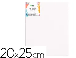 Toile sur chassis liderpapel 3p agrafee au dos 100% coton bords en bois 20x25 cm 280g/m2 certifie