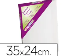 Toile sur chassis liderpapel 5p agraffe au dos 100% coton 1,8x3,8 cm bords en bois 35x24 cm