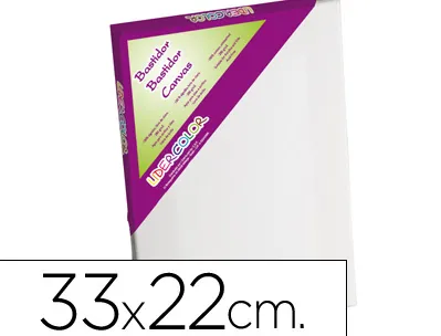 Toile sur chassis liderpapel ap agraffe au dos 100% coton 1,8x3,8 cm bords en bois 33x22 cm