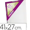 Toile sur chassis liderpapel 6p agraffe au dos 100% coton 1,8x3,8 cm bords en bois 41x27 cm