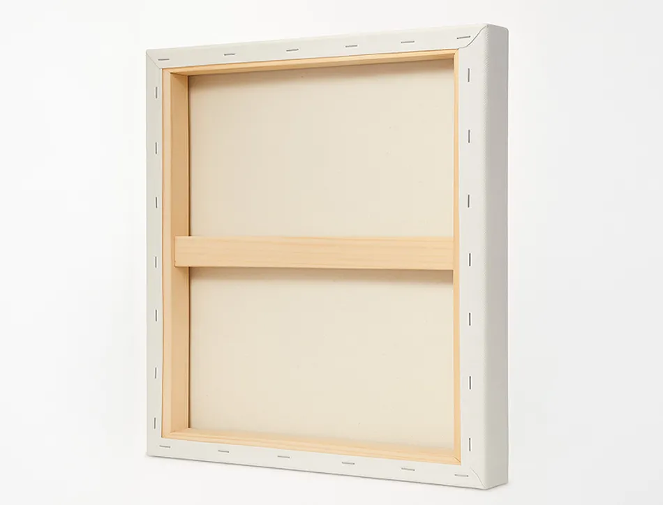 Toile sur chassis liderpapel 1f agrafee au dos 100% coton bords en bois 15x15 cm 280g/m2 certifie