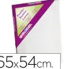 Toile sur chassis liderpapel 15f agraffe au dos 100% coton 1,8x3,8 cm bords en bois 65x54 cm