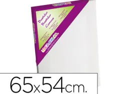 Toile sur chassis liderpapel 15f agraffe au dos 100% coton 1,8x3,8 cm bords en bois 65x54 cm