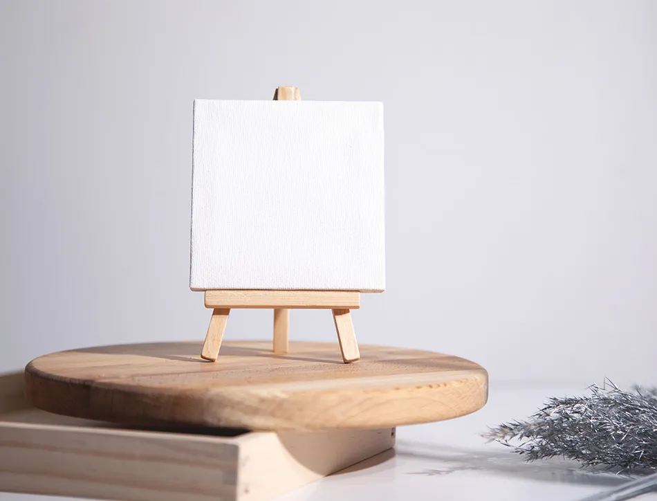 Toile sur chassis liderpapel agraffe au dos 100% coton 12x12 cm