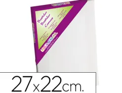 Toile sur chassis liderpapel 3f agraffe au dos 100% coton 1,8x3,8 cm bords en bois 27x22 cm