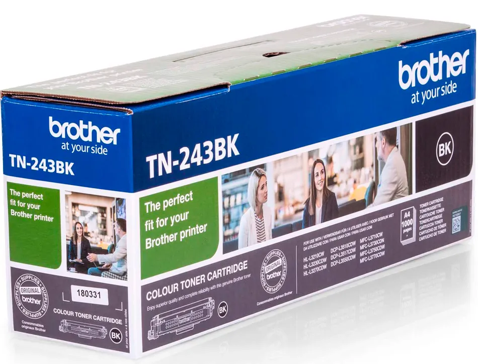 Toner brother tn243bk dcp-l3510cdw / hl-l3270cdw / mfc-l3710cw 1000 pages noir