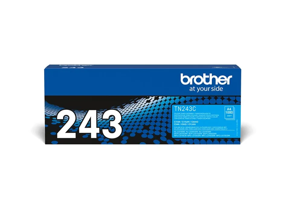 Toner brother tn243c dcp-l3510cdw / hl- l3270cdw / mfc-l3710cw cyan 1000 pages