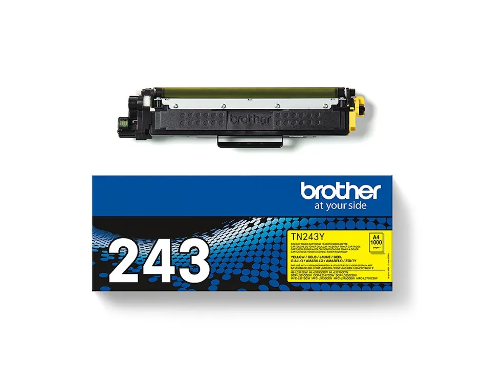 Toner brother tn243y dcp-l3510cdw / hl- l3270cdw / mfc-l3710cw jaune 1000 pages