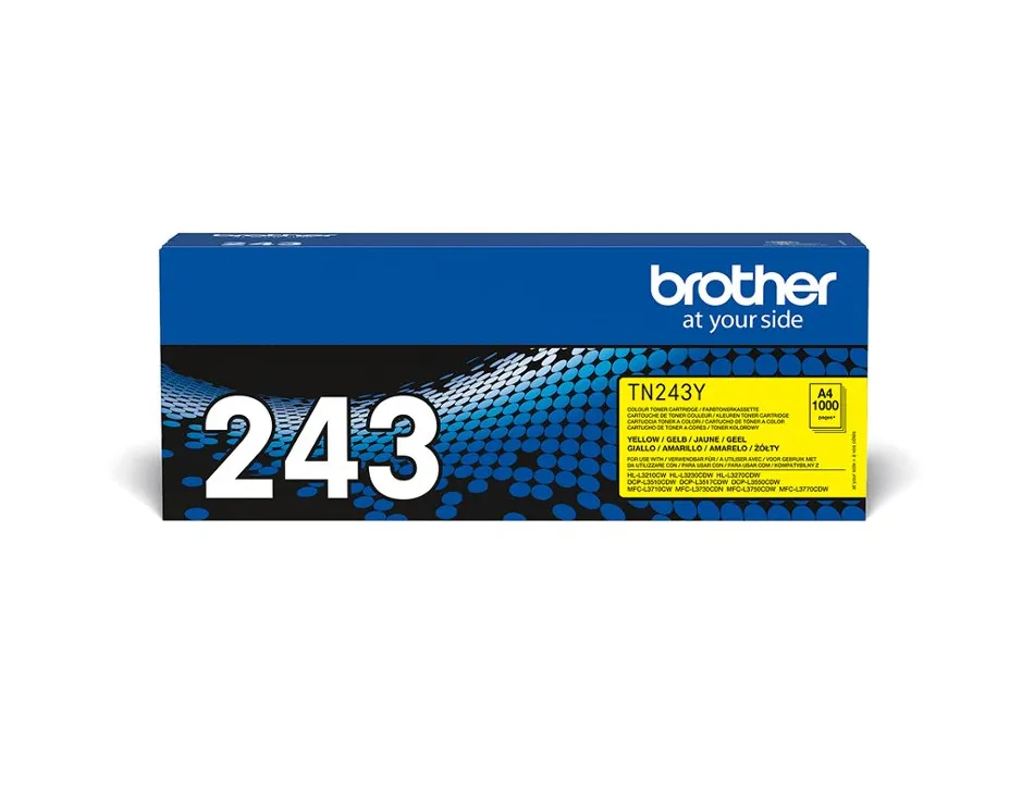 Toner brother tn243y dcp-l3510cdw / hl- l3270cdw / mfc-l3710cw jaune 1000 pages