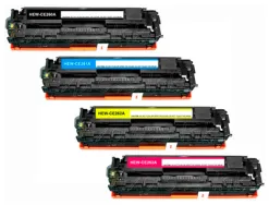 Toner clover compatible hp color laserjet cp4025 couleur cyan magenta jaune noir multipack 4 unités