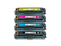 Toner clover compatible hp color laserjet cp1215/cp1515 couleur cyan magenta jaune noir multipack 4 unités