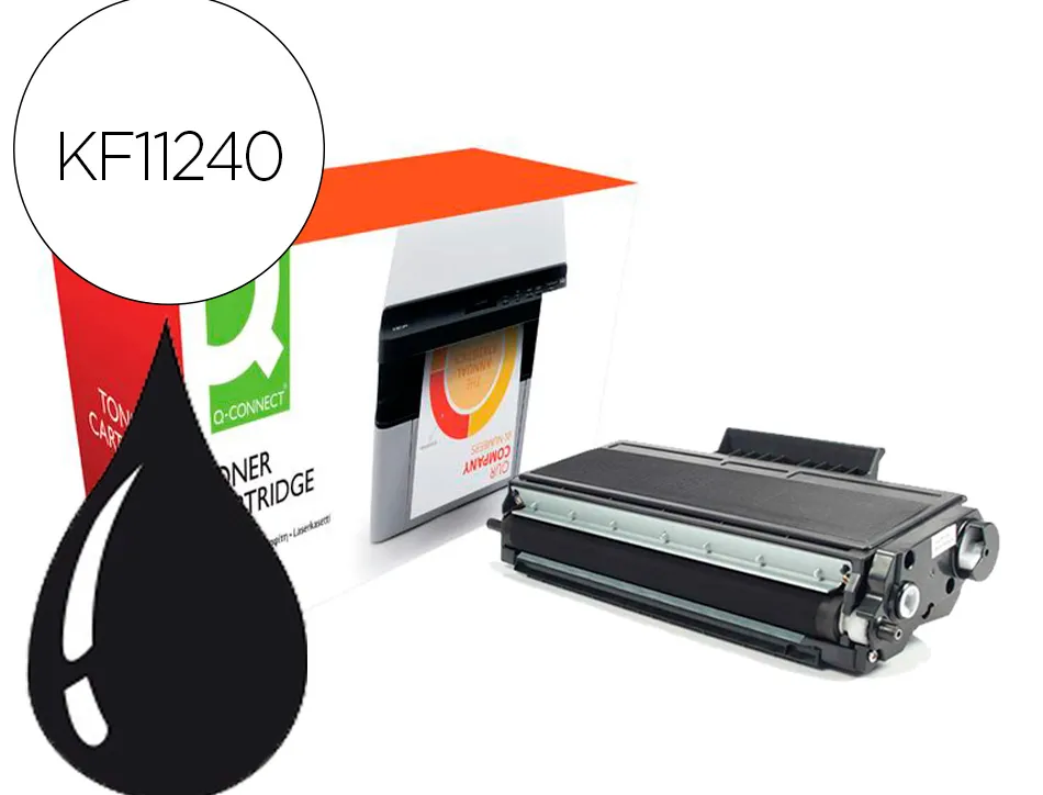 Toner compatible q-connect brother tn3480 hl-l5000/ l5100/ l5200/ l6300/ l6400 8000 pages encre noire