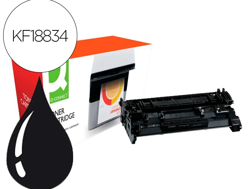 Toner compatible q-connect canon lbp214-hycanon iûsensys lbp 212/ 214/ 215 (052h) high yield 9200 pages
