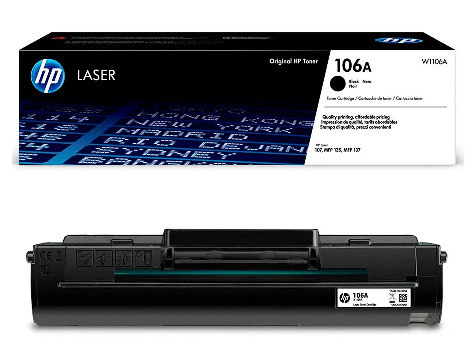 Toner hp laser 107a/w, mfp 135 106a noir