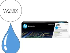 Toner hp original w2191x 219x haute capacite 2500p coloris cyan
