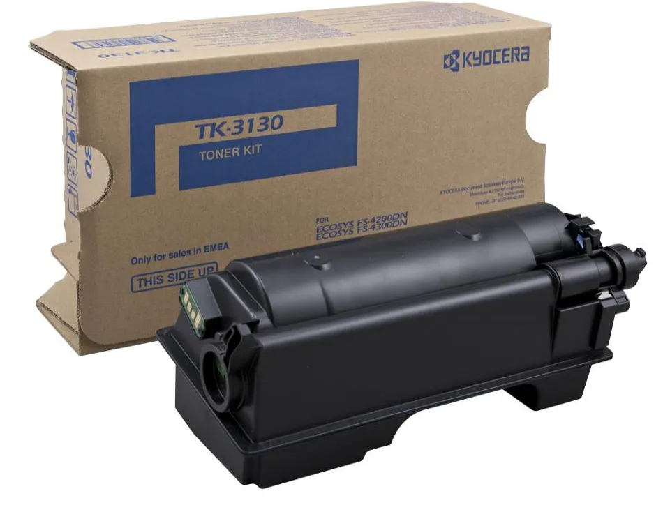 Toner kyocera laser 1t02lv0nl0 tk3130 pour fs4200dn 4300 ecosys m3550idn 3560 couleur noir 25000p