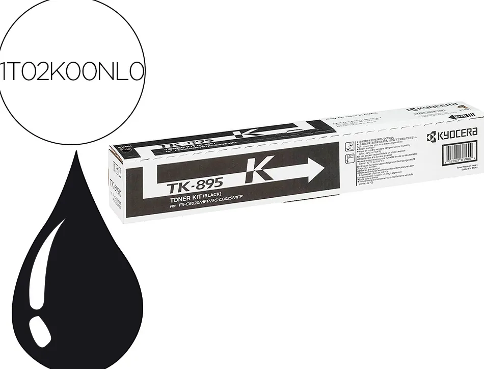 Toner kyocera mita fsc-/8020mcp / 8025mcp / c8520 / c8525á laser noir tk895k