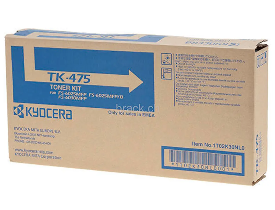 Toner kyocera -mitaá laser noir tk475 15.000 pages á fs6025/6030mfp fs-6525/6530