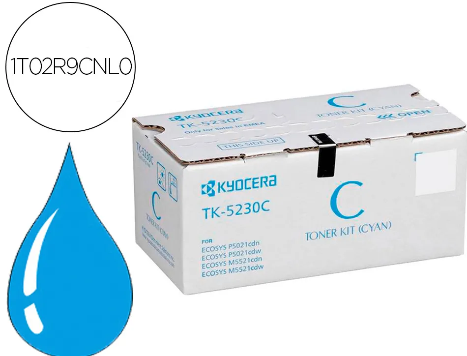 Toner kyoceraá mita tk-5230cá cianá m5521cdw 2200 pag
