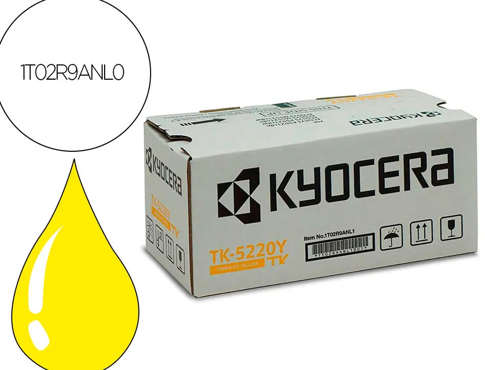 Toner kyoceraá mita tk-5230yá jaune 2200 pag