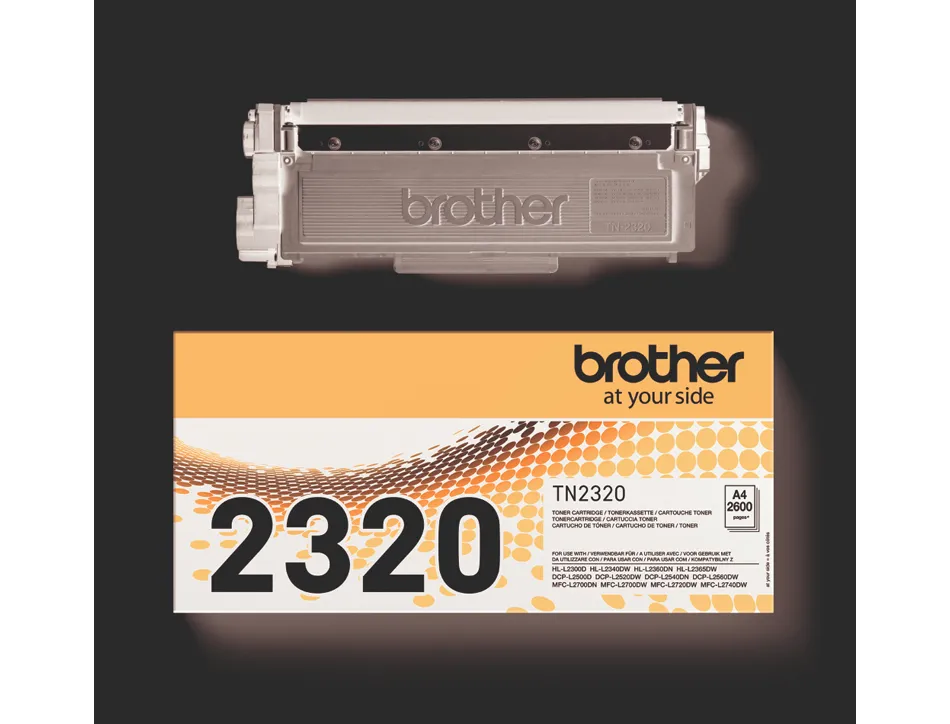 Toner laser brother tn2320 couleur noir haute capacité 2600p