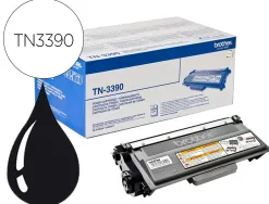 Toner laser brother tn3390 couleur noir 12000p