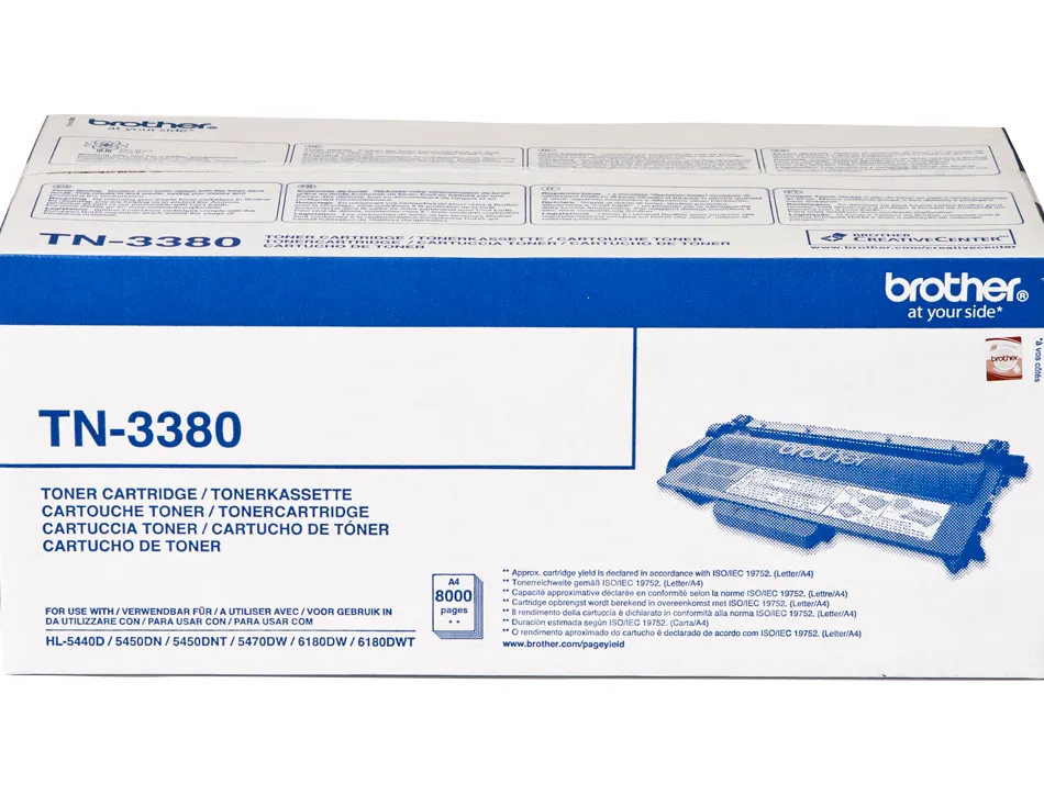 Toner laser brother tn3380 couleur noir haute capacité 8000p