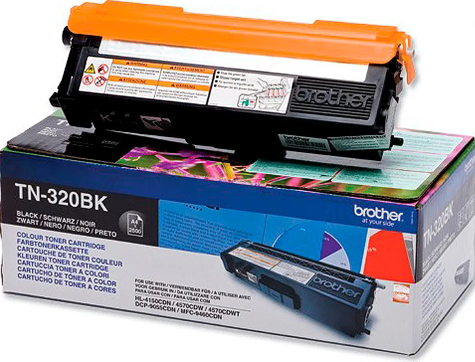 Toner laser brother tn320bk couleur noir 2500p