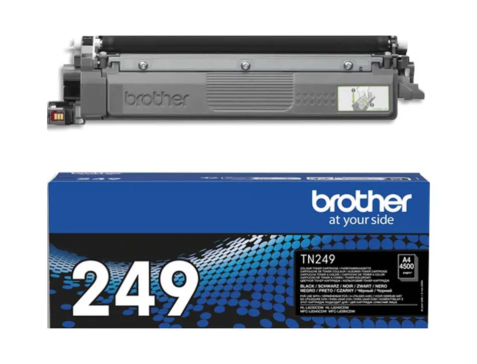 Toner laser brother tn249bk haute capacite 4500p coloris noir