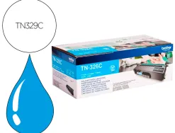 Toner laser brother tn329c couleur cyan 6000p