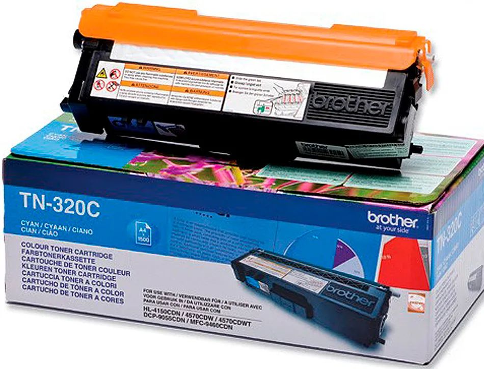 Toner laser brother tn320c couleur cyan 1500p