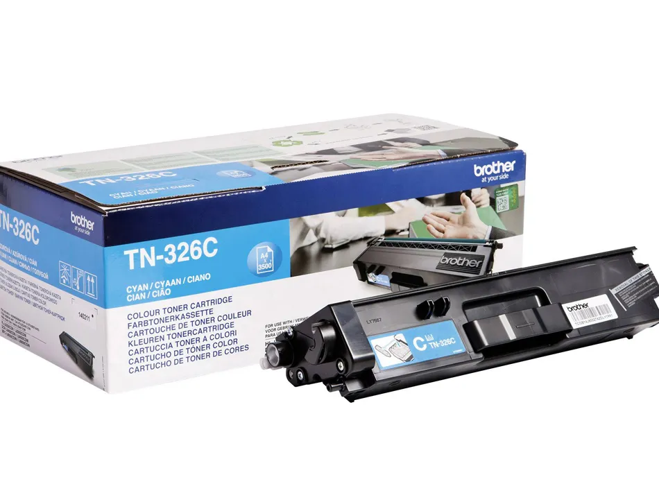 Toner laser brother tn326c couleur cyan 3500p