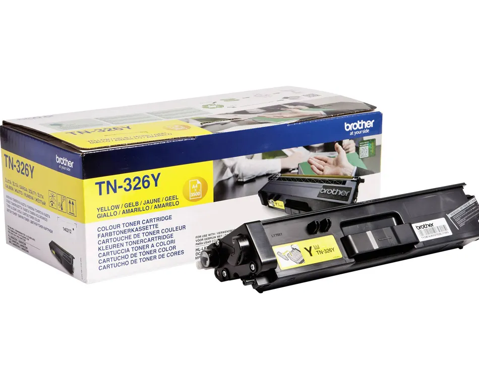 Toner laser brother tn326y couleur jaune 3500p