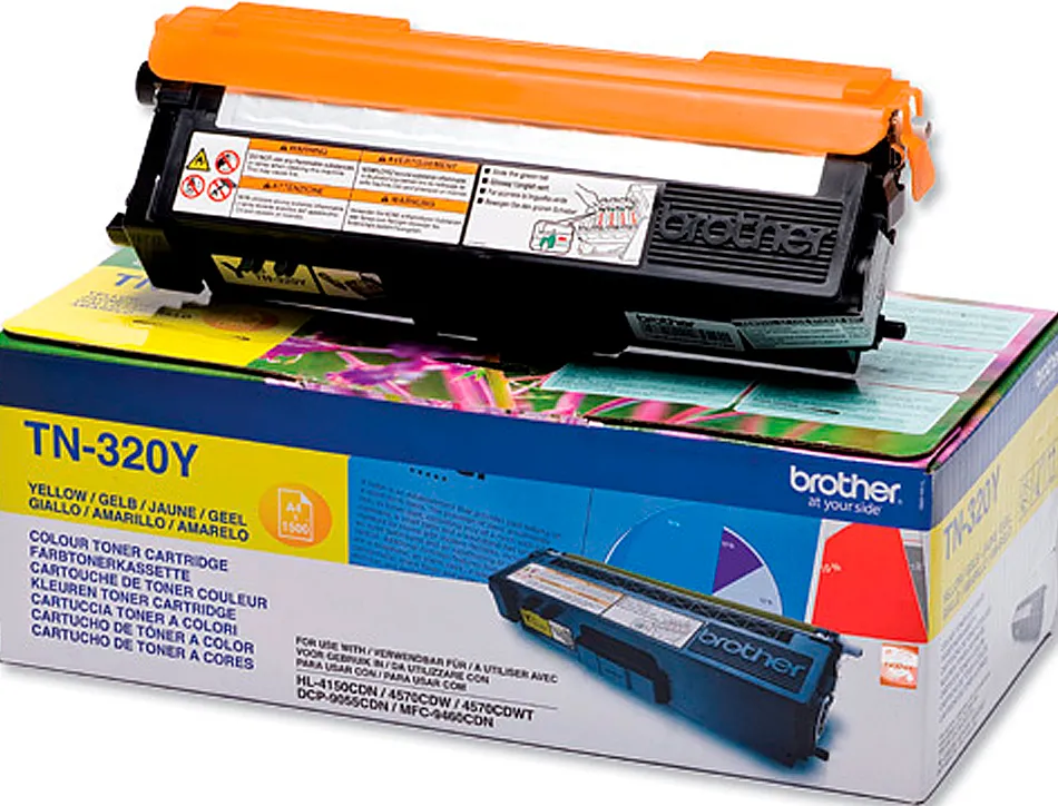 Toner laser brother tn320y couleur jaune 1500p
