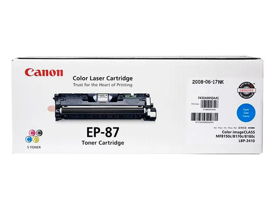 Toner laser canon 7432a003-ep87c couleur cyan 4000p