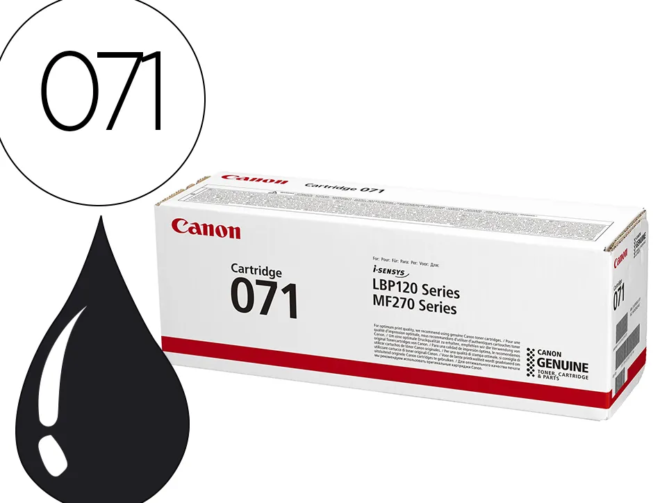 Toner laser canon original 071 5645c002 1200p noir