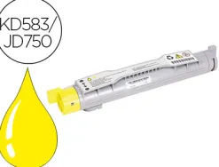 Toner laser dell jd750 kd583/jd750 couleur jaune 12000p