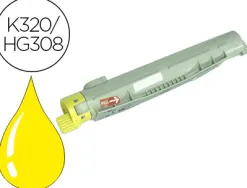 Toner laser dell k7320/hg308 couleur jaune 8000p