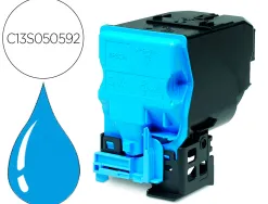Toner laser epson s050592 c13s050592 couleur cyan 6000p