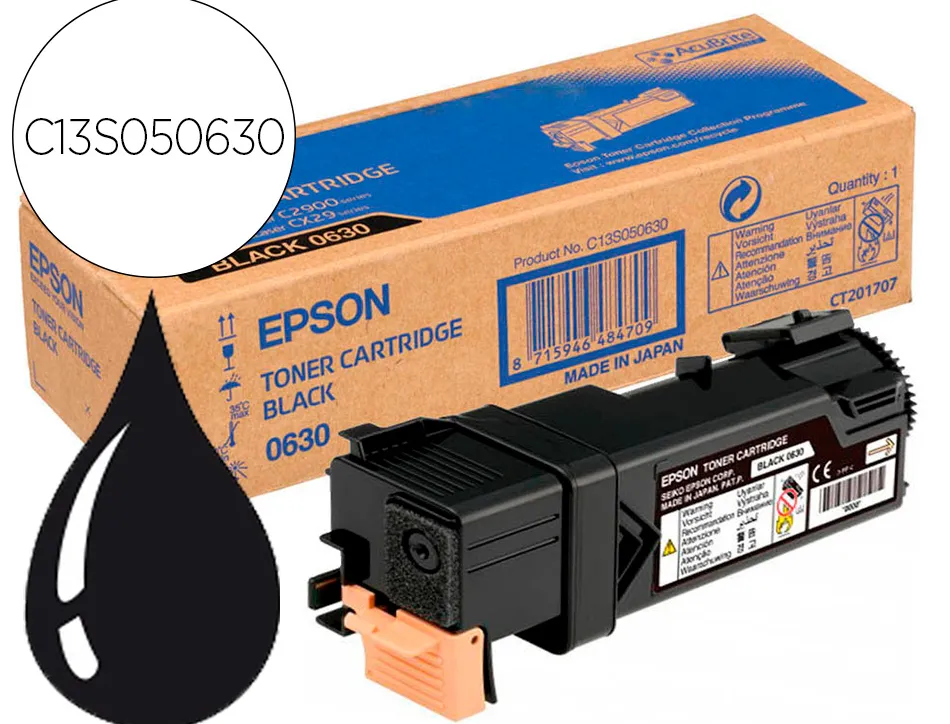 Toner laser epson s050630 c13s050630 couleur noir 3000p