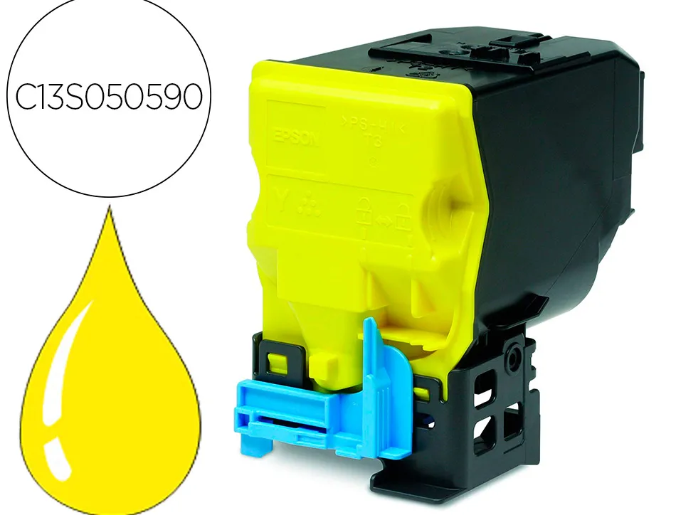 Toner laser epson s050590 c13s050590 couleur jaune 6000p