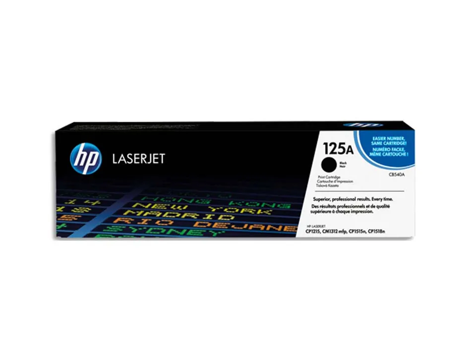 Toner laser hp 125a cb540a pour color laserjet cm1312/cp1205/1210/1215/1510/1515/n/1518 couleur noir 2200p