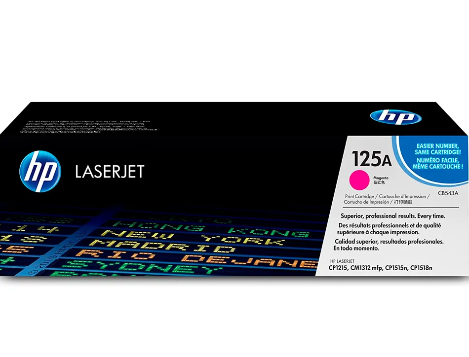 Toner laser hp 125a cb543a pour color laserjet cm1312/cp1205/1210/1215/1510/1515/n/1518 couleur magenta 1400p