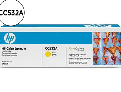 Toner laser hp 304a cc532a pour color laserjet cm2320mfp/cp2025 couleur jaune 2800p